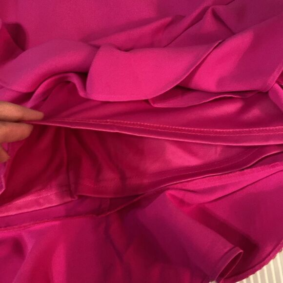 TCEC Faux wrap dress Magenta Pink Small - Picture 3 of 7